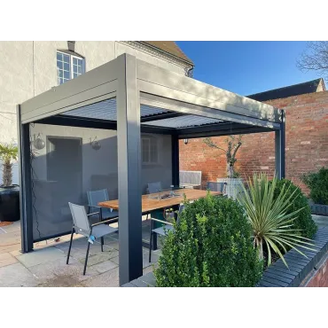 Eclipse 3 X 4m LED Motorised Pergola | Free Standing EXDISPLAY +3 Screens