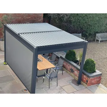 Eclipse 3 X 4m LED Motorised Pergola | Free Standing EXDISPLAY +3 Screens