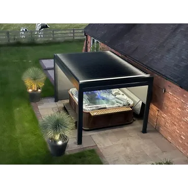 Eclipse 3 X 4m LED Motorised Pergola | Free Standing EXDISPLAY +3 Screens
