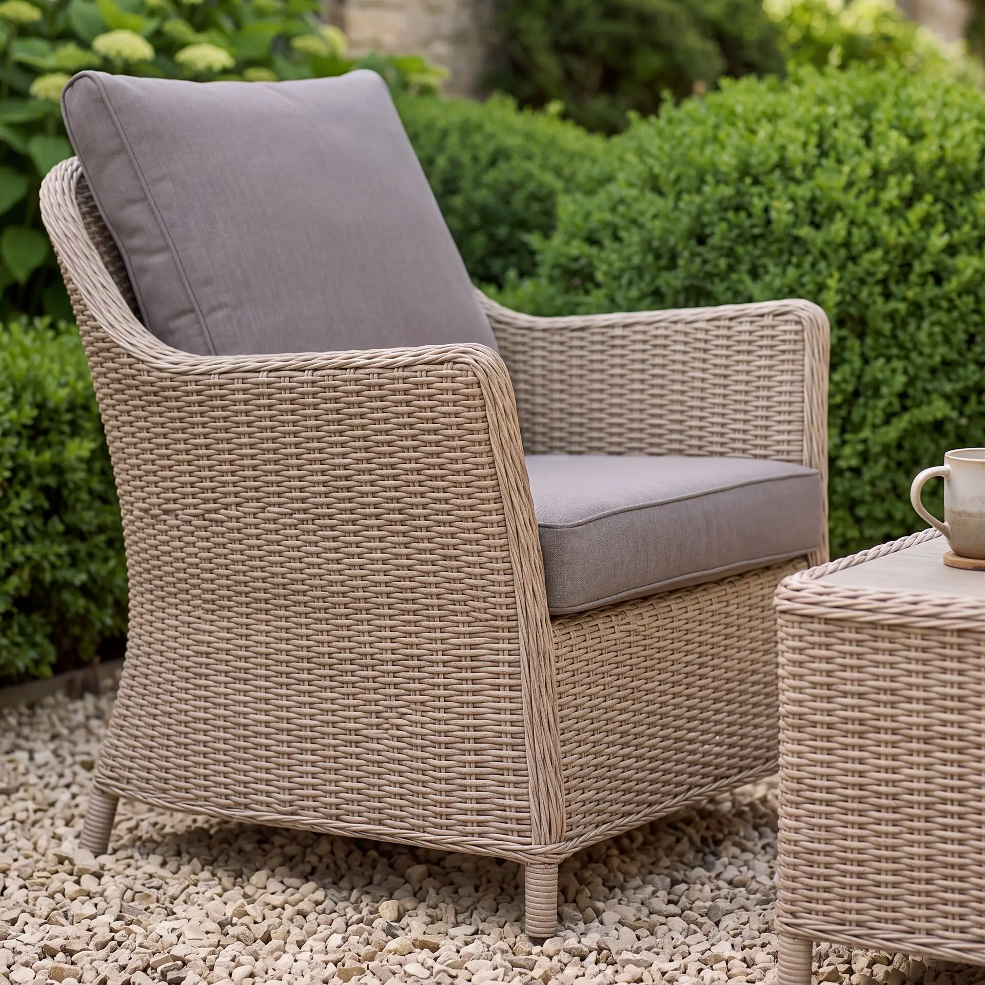 Turin 2 Seat Rattan Sofa Set - Rectangular Coffee Table