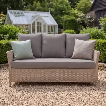 Turin 3 Seat Rattan Sofa Set - Rectangular Coffee Table