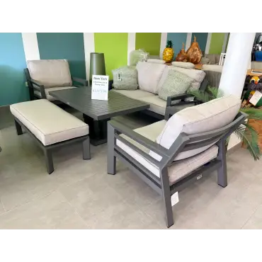 Shop New York 2-Seat Sofa Set with Rising Table