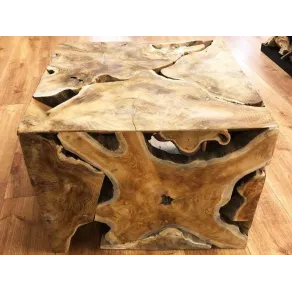 Reclaimed Teak Root Square Coffee Table