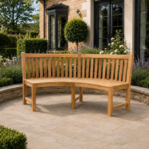Contour teak bench Certified Contour teak bench Certified