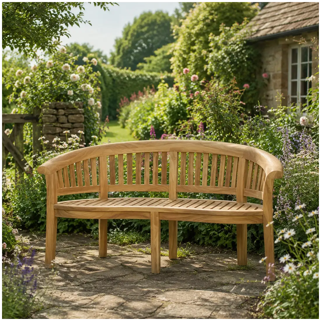 Half Moon Garden Bench