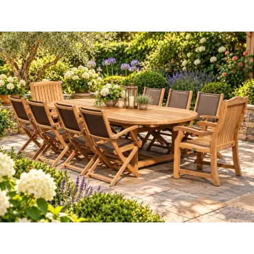 Chunky 180cm-250cm Extending Table | Garden Furniture Spain