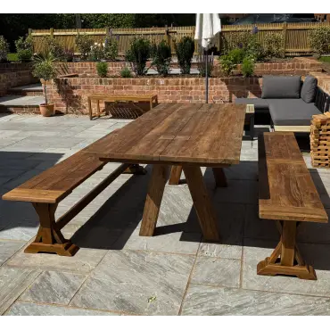 Knights Reclaimed Teak Dining Bench Set | 2m