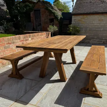 Knights Reclaimed Teak Dining Bench Set | 2m