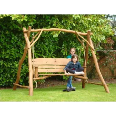 Oak Garden Swing Seat 3