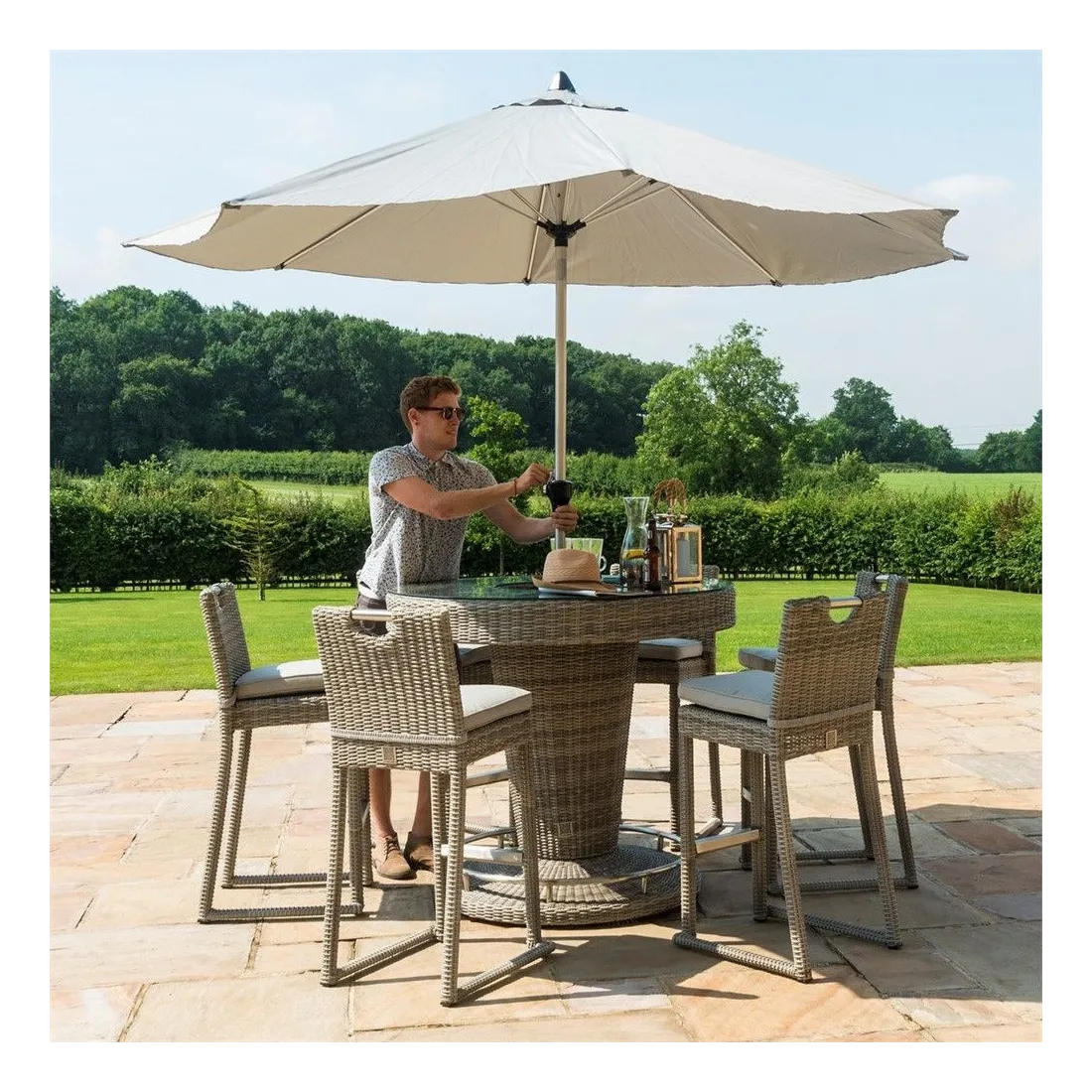 Oxford Bar Set 6 Seat Ice Bucket