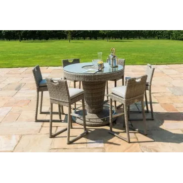 OXFORD 6 SEAT ROUND BAR SET WITH ICE BUCKET
