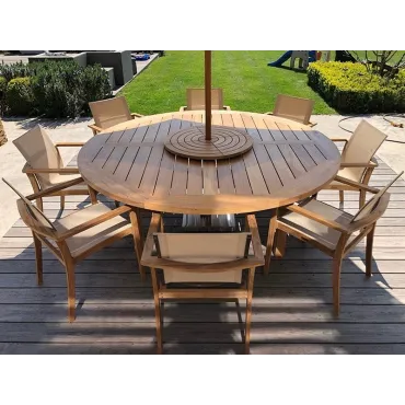 TNT 8 Chair With Malvern 2.1M Dia Table Set