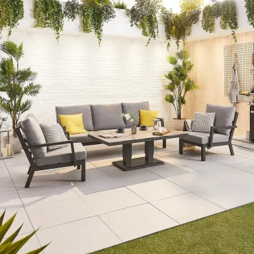 Vogue 3 Seater Sofa Set with Rising Table  - 1