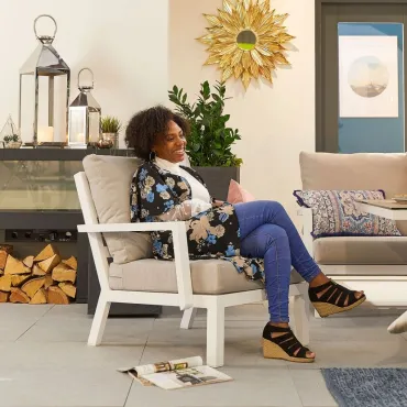 Vogue 3 Seater Sofa Set with Rising Table  - 15