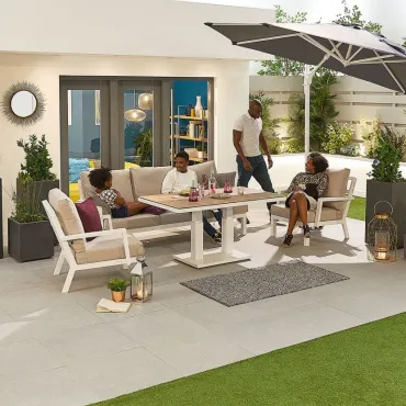 Vogue 3 Seater Sofa Set with Rising Table & Bench  - 10