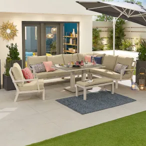 Vogue Corner Sofa Set - Rising Table, Armchair & Bench