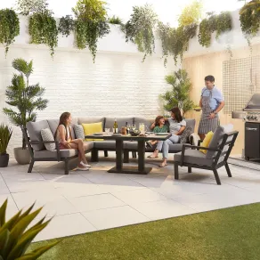 Vogue Corner Sofa Set with Rising Table & Armchair  - 2