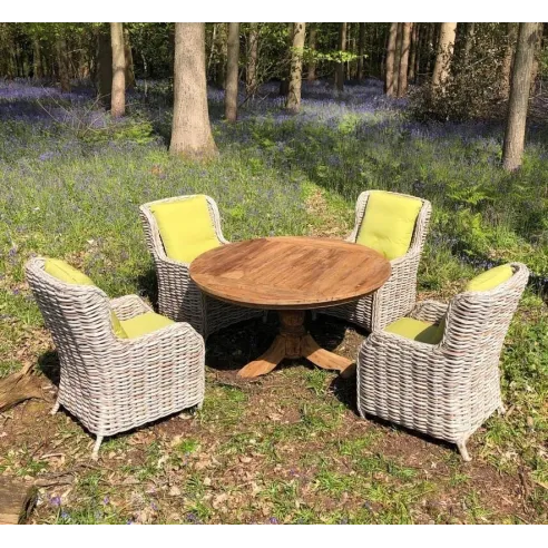 Fiji 4 Chair Teak Dining Set - 8 Fiji 4 Chair Teak Dining Set - 8