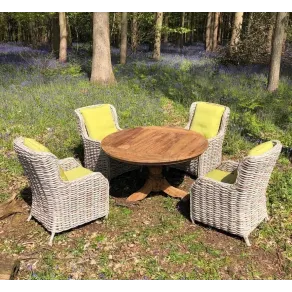 Fiji 4 Chair Teak Dining Set  - 8