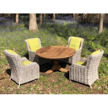 Fiji 4 Chair Teak Dining Set  - 1