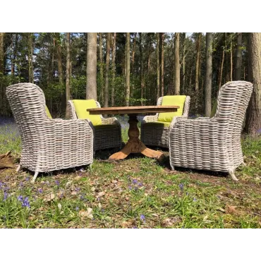 Fiji 4 Chair Teak Dining Set