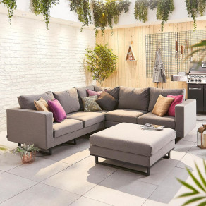 Fabric Corner Sofa Sets Eden Fabric Corner Sofa Set with Footstool