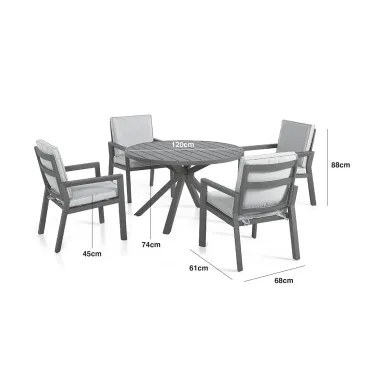 New York 4 Seat Dining Set