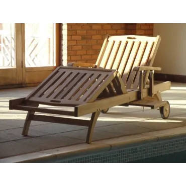 Stratford sun lounger With drinks tray  - 3