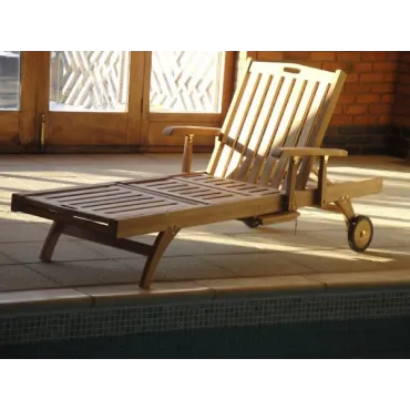 Stratford sun lounger With drinks tray  - 4