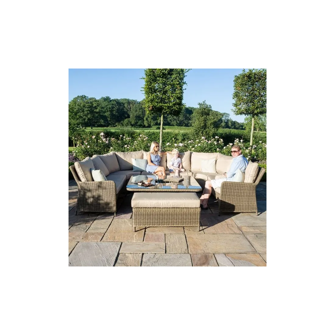 Winchester Royal U Shaped Sofa Set - With Rising Table  - 13