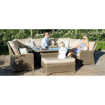 Winchester Royal U Shaped Sofa Set - With Rising Table