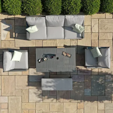 New York 3 Seat Sofa Set - With Rising Table  - 2