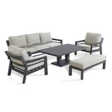 New York 3 Seat Sofa Set - With Rising Table  - 12