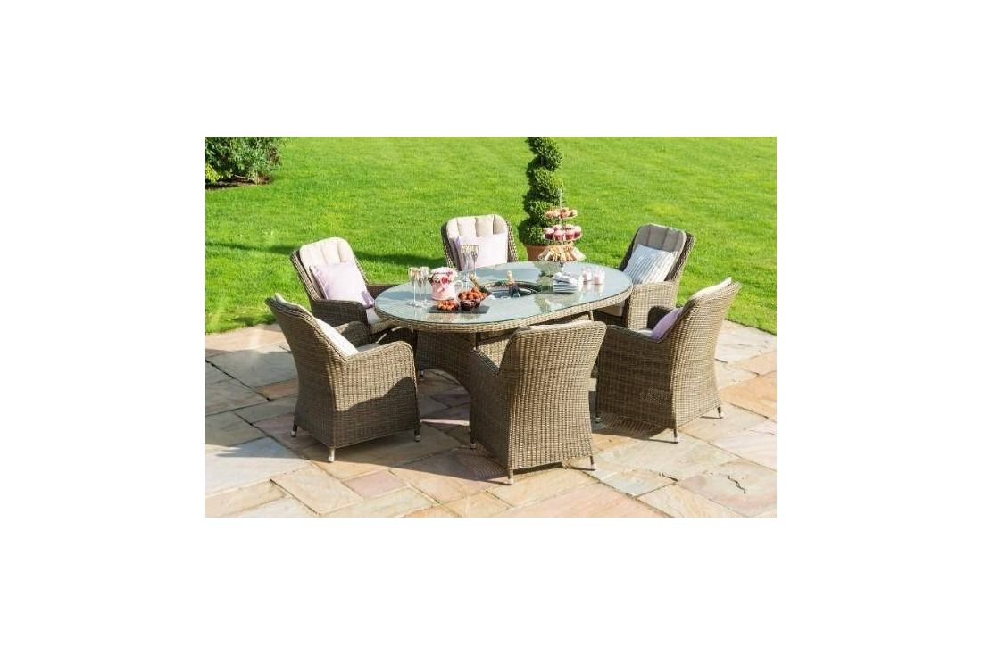 Winchester Venice 6 Seat Oval Dining Set