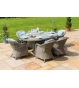 Oxford 6 Seat Ice Bucket Oval Dining set with Rounded Chairs