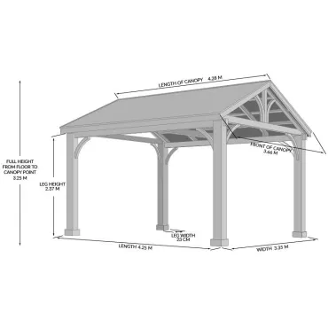 Cedar Gazebo 4.2 X 3.6M | Certified