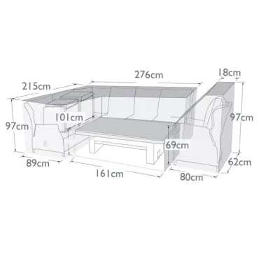 Cotswold Reclining Corner Dining Set - Winter Cover