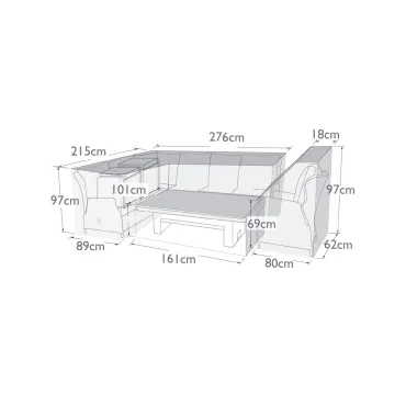 Cotswold Reclining Corner Dining Set - Winter Cover