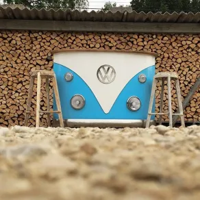 Indian VW Blue Bus Bar  - 11