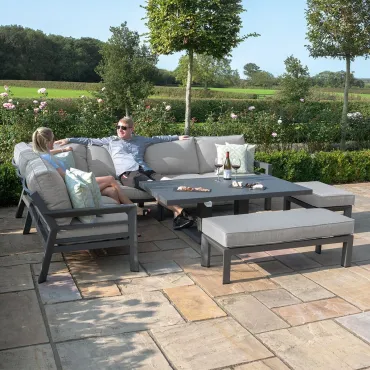 New York New York Corner Dining Set With Rising Table