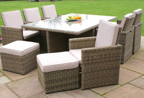 Rattan cube sets