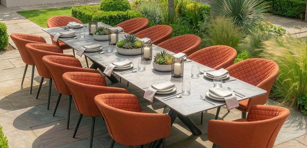 Fabric Outdoor Dining Sets: Upholstered & UV-Stable